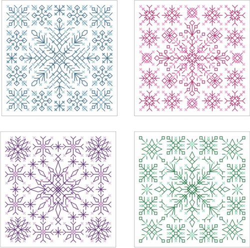 (image for) Snowflake Biscornu Ornaments
